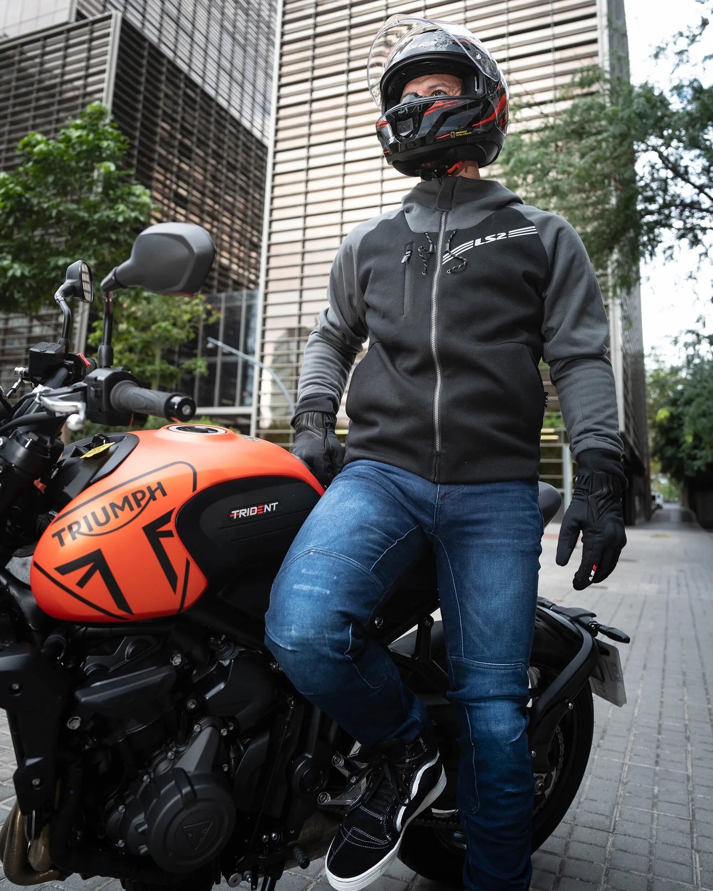 LS2 jacke throttle jacket throttle man black dark gray xxl