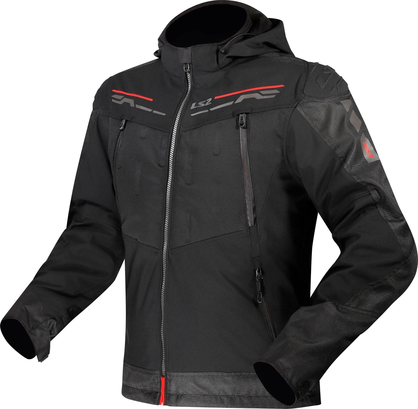 LS2 jacke zirconium jacket zirconium mens black red gr. m