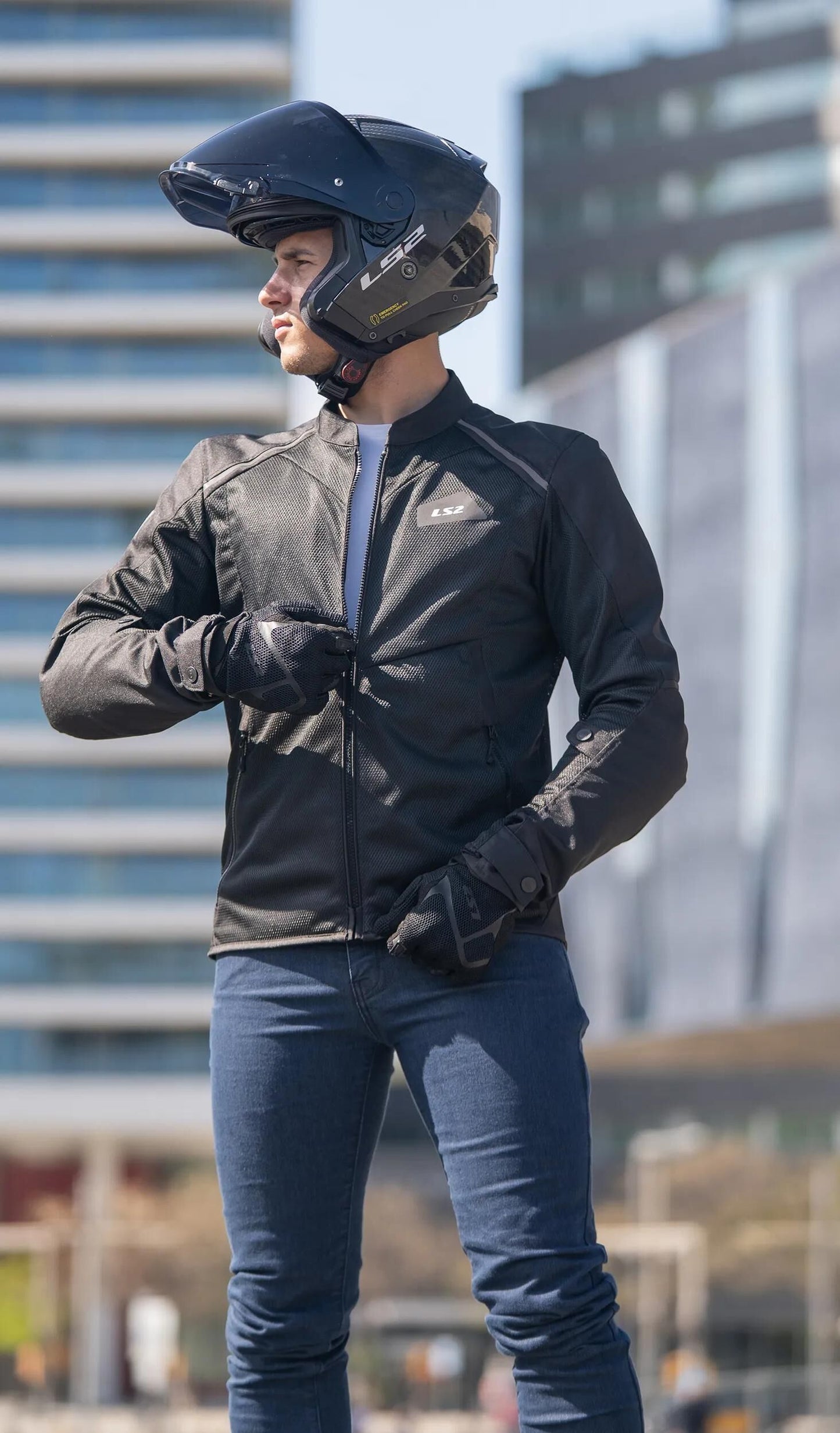 LS2 jacke breeze man jacket breeze men black gr. xxl