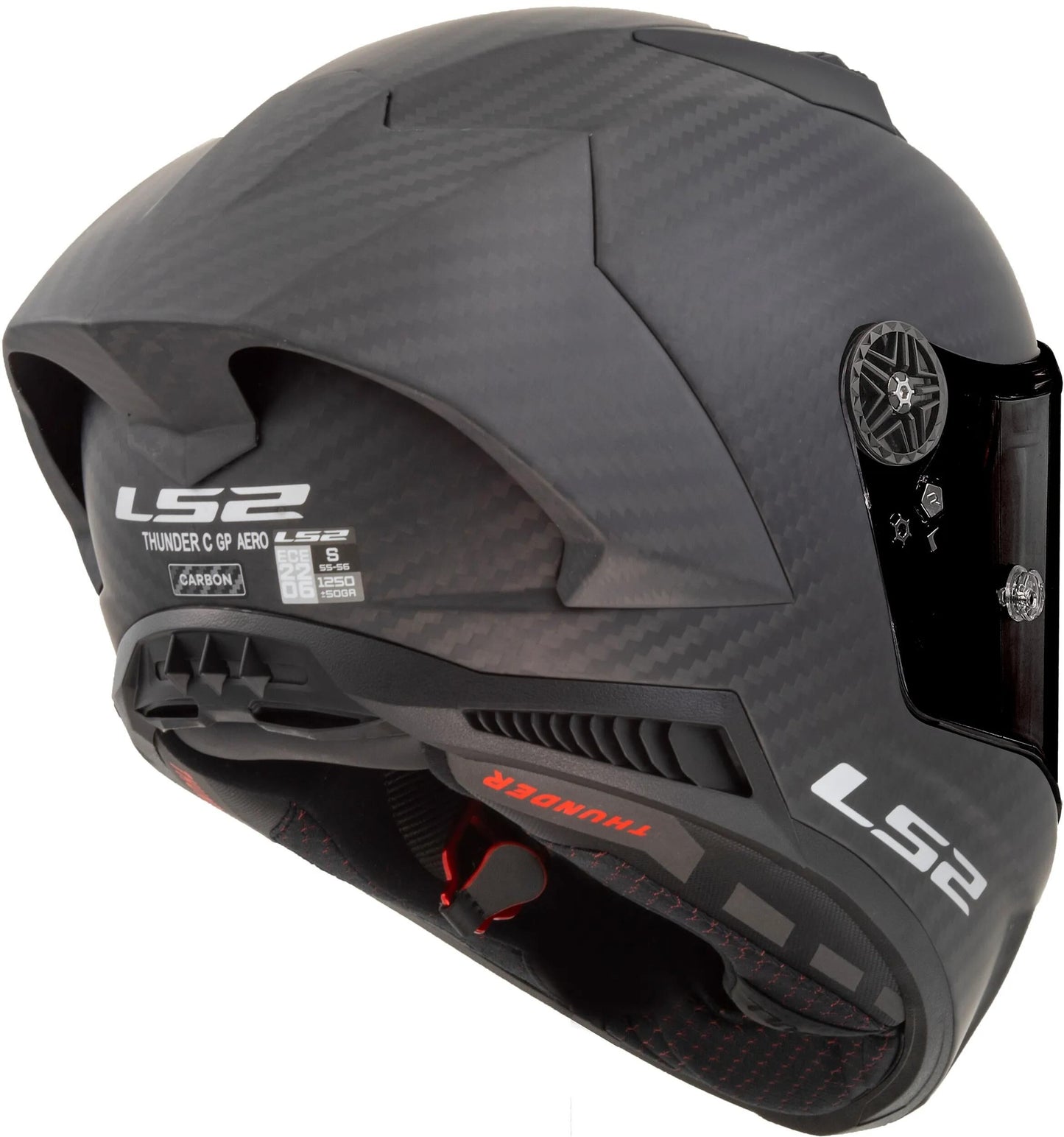 LS2 integralhelm ff805 thunder carbon gp aero helmet thunder gp aer black matt gr. l