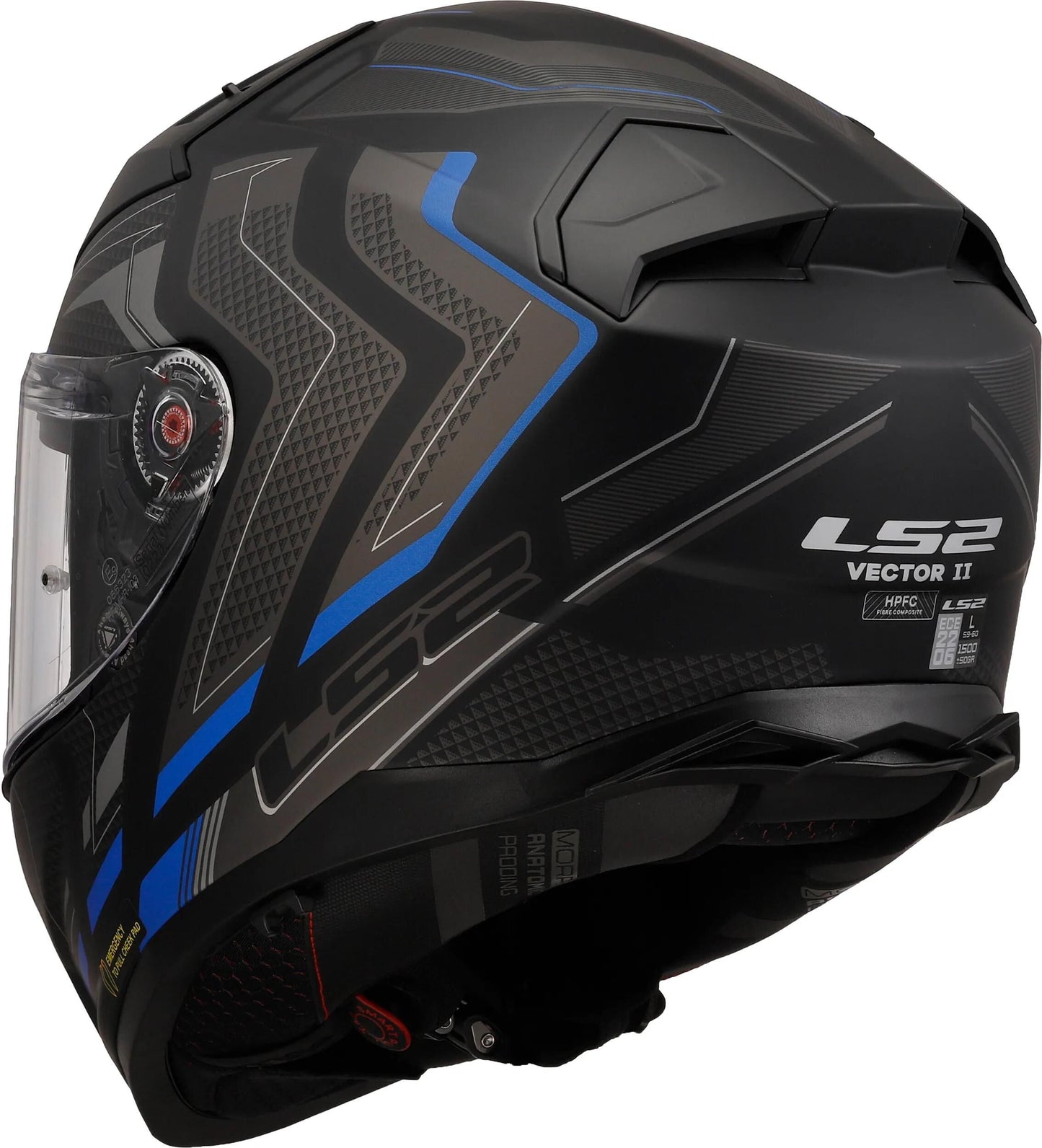 LS2 integralhelm ff811 vector ii alizer helmet ff811 vector i alizer m. sw bl gr. m