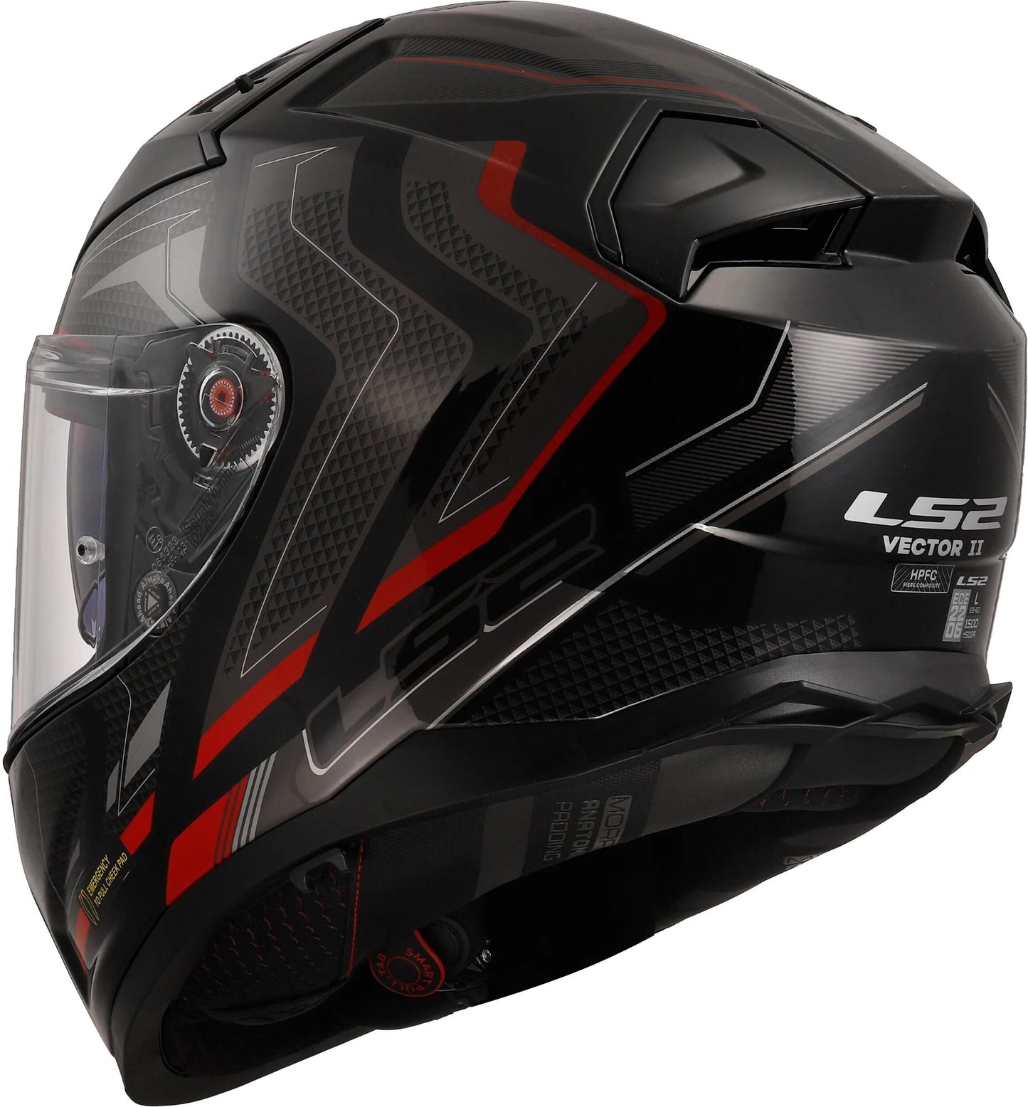 LS2 integralhelm ff811 vector ii alizer helmet ff811 vector i alizer black red gr. l