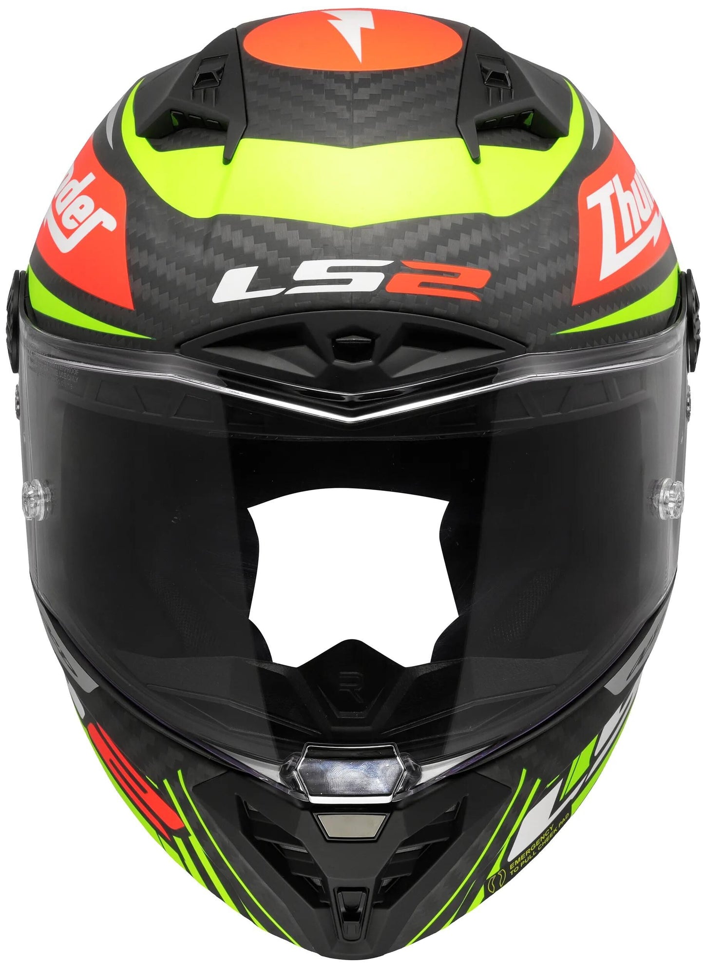 LS2 integralhelm ff805 thunder carbon gp aero replica black helmet ff805 thunder gp aero replica sw size x