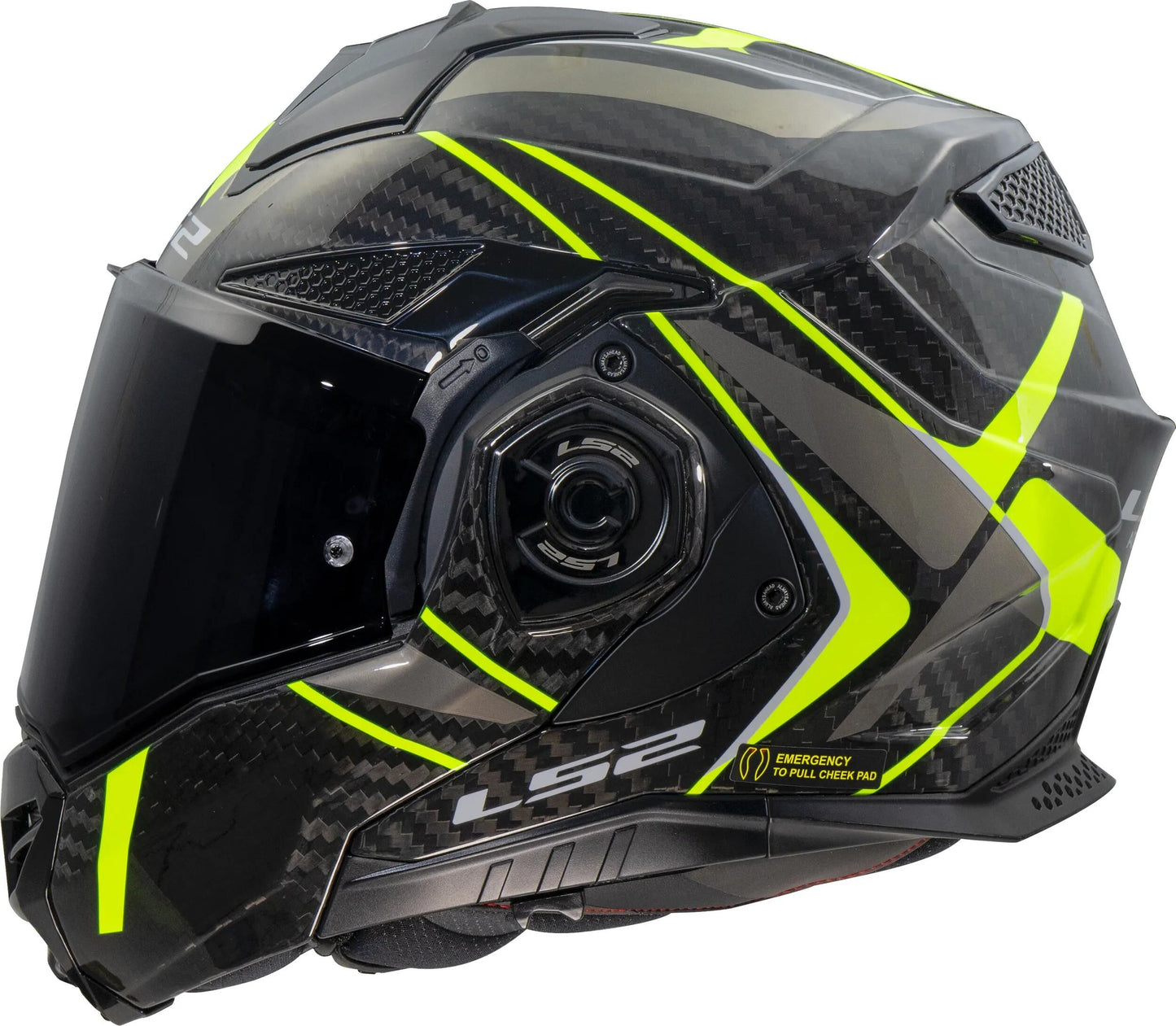 LS2 klapphelm ff901 advant x carbon future ii helmet advant x carbo future ii h-v yellow size