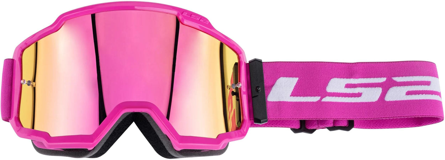 LS2 crossbrille charger crossglasses charger pink with iridium visor