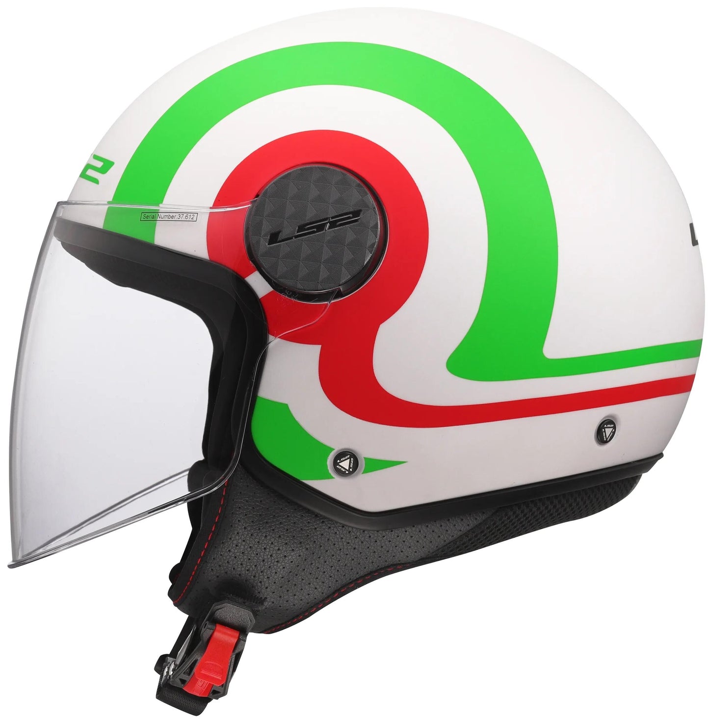 LS2 jethelm of558 sphere lux ii urby helmet sphere lux ii urby white green red matt