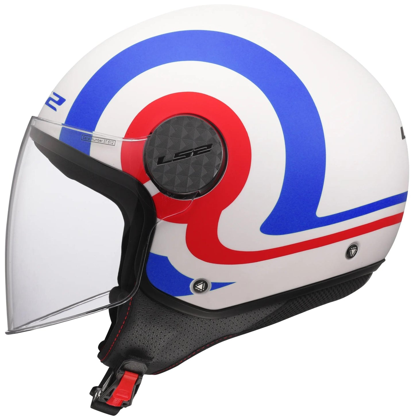 LS2 jethelm of558 sphere lux ii urby helmet sphere lux ii urby white bl red matt s