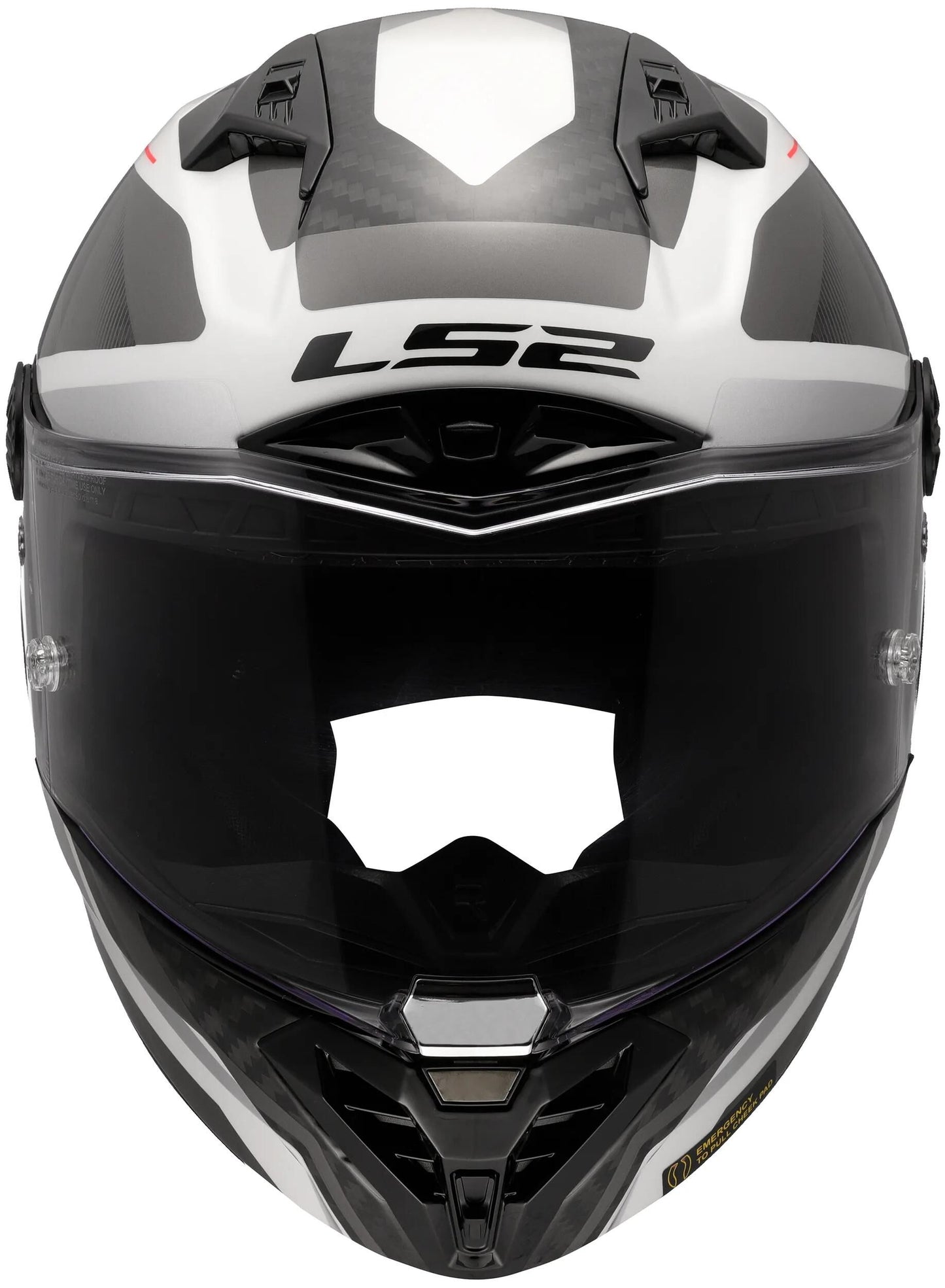 LS2 integralhelm ff805 thunder carbon gp raute helmet ff805 thunder gp rhombus white grey siz