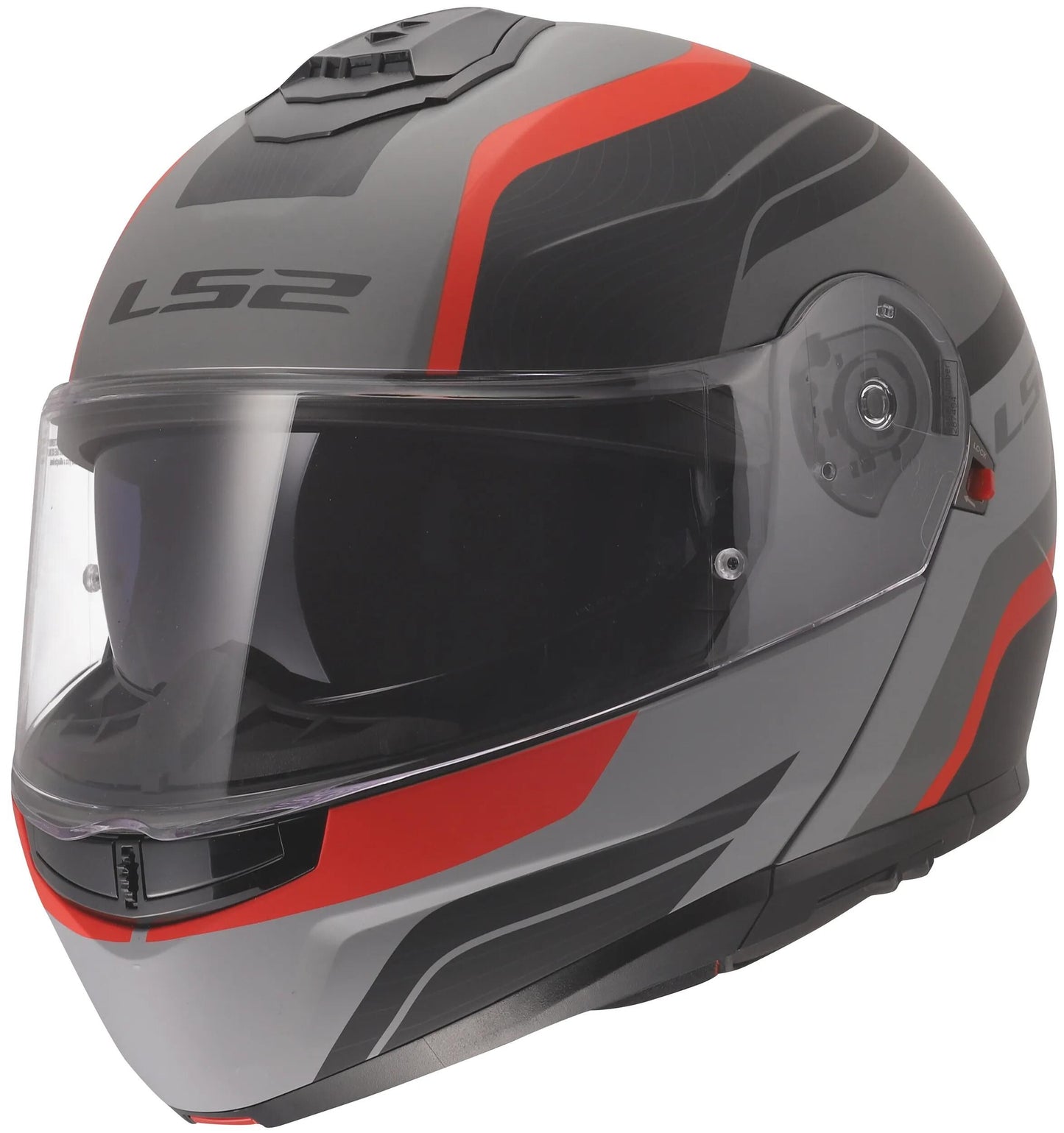LS2 klapphelm ff908 strobe ii monza helmets ff908 strobe monza black grey red xl