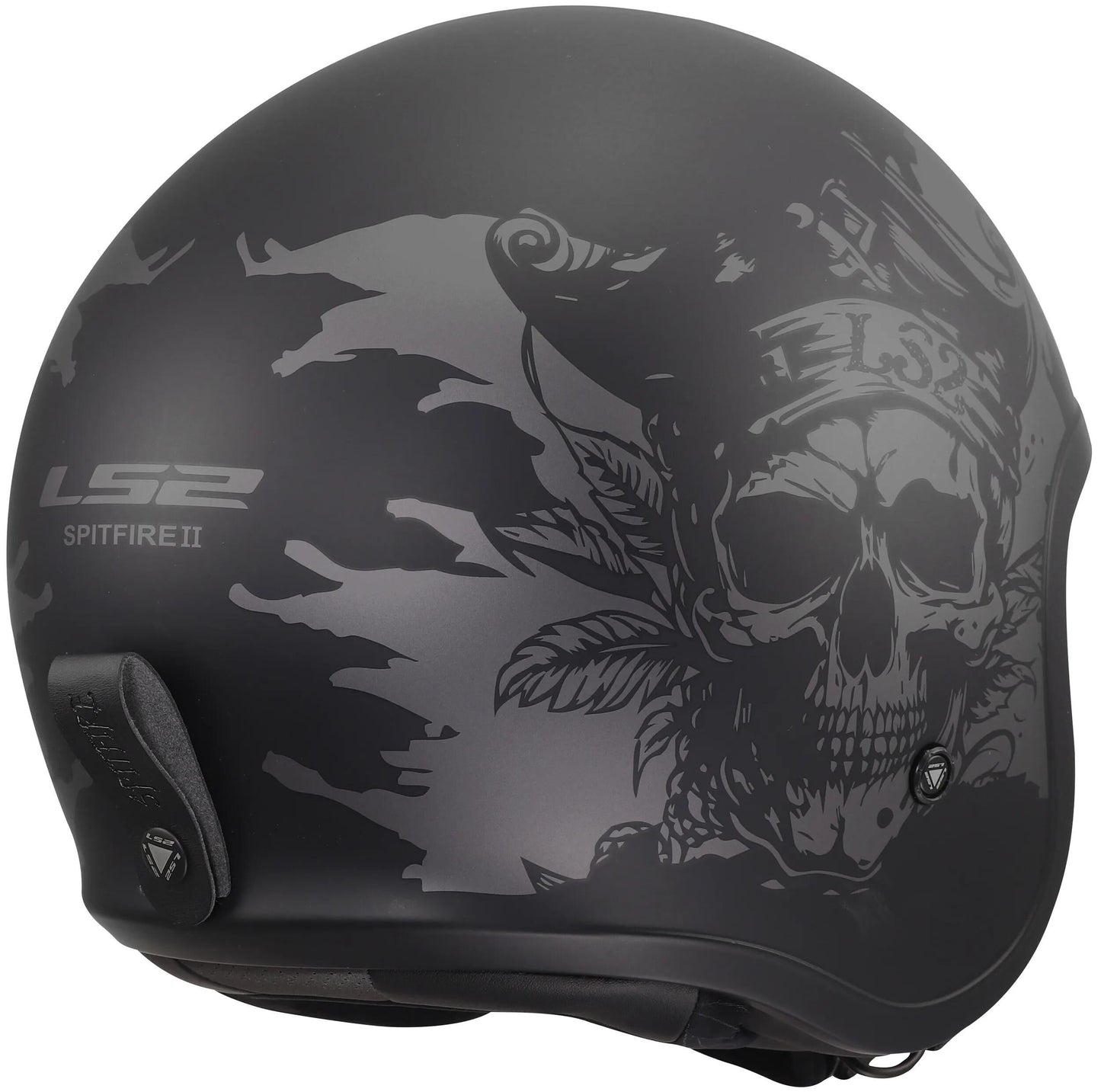 LS2 jethelm of599 spitfire ii willy helmet of599 spitfire ii willy black grey l