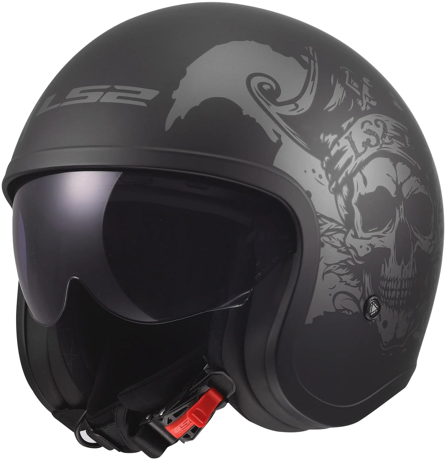 LS2 jethelm of599 spitfire ii willy helmet of599 spitfire ii willy black grey xl