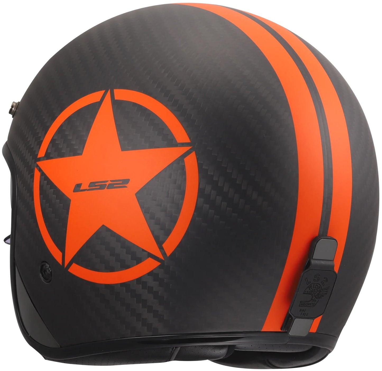 LS2 jethelm of601 bob ii carbon star helmet of601 bob ii carbon star orange gr. xl