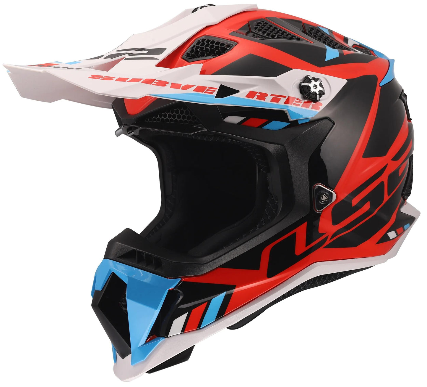 LS2 crosshelm mx700 subverter evo ii stomp helmet mx700 subverte stomp white blue red xl