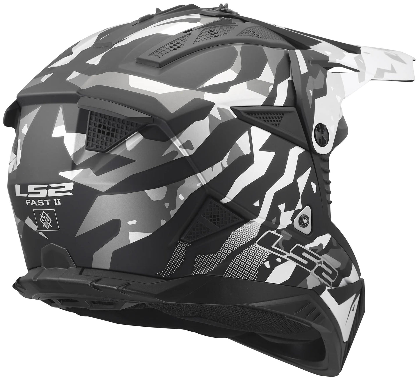 LS2 crosshelm mx708 fast ii grotesk helmet mx708 fast ii grotesque matt black grey