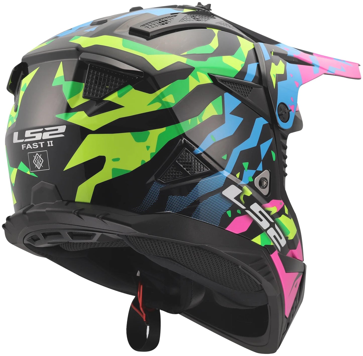 LS2 crosshelm mx708 fast ii grotesk helmet mx708 fast ii grotesque bl pink green m