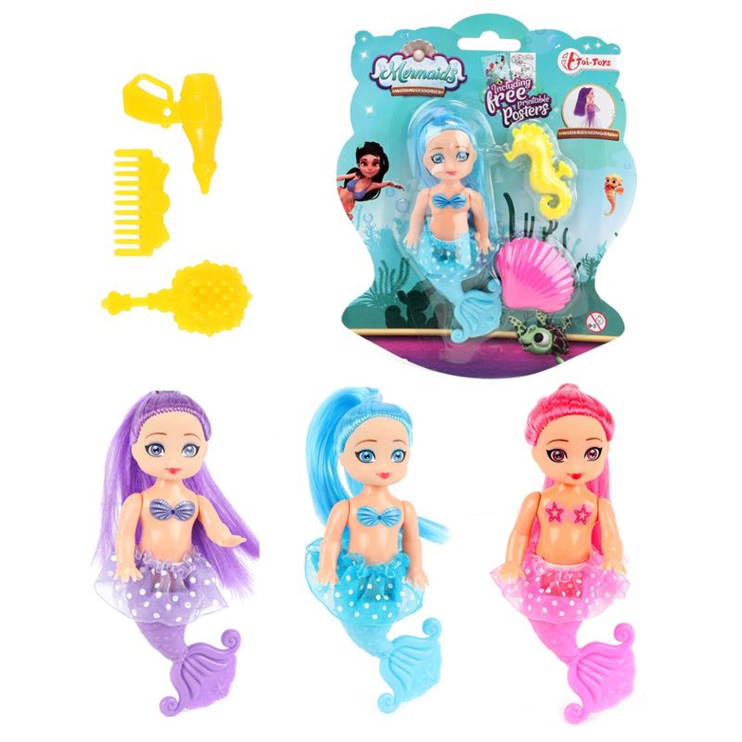 Toi-Toys Toi toys mermaids zeemeerminpop 12cm
