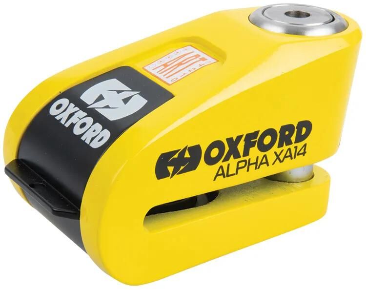 OXFORD bremsscheibenschloss alpha xa14 rotor locks yellow black alarm