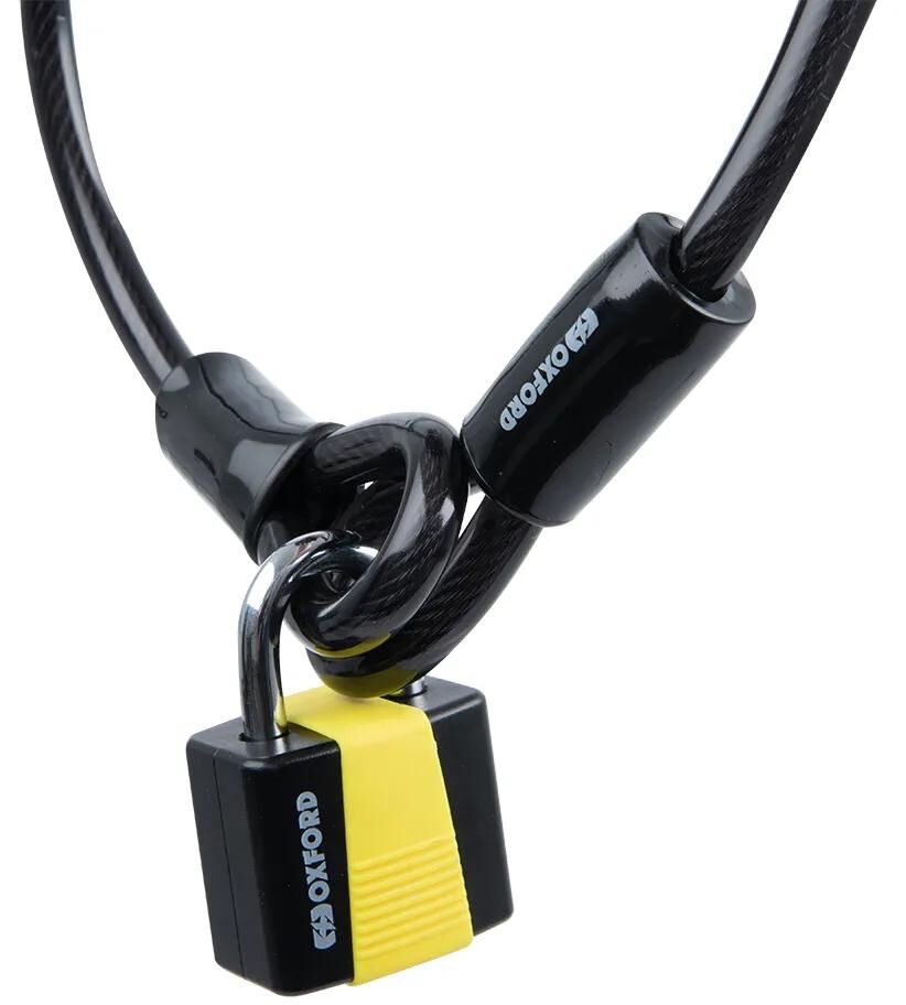 OXFORD kabelschloss loop padlock incl. cables 10mm x 1.8m