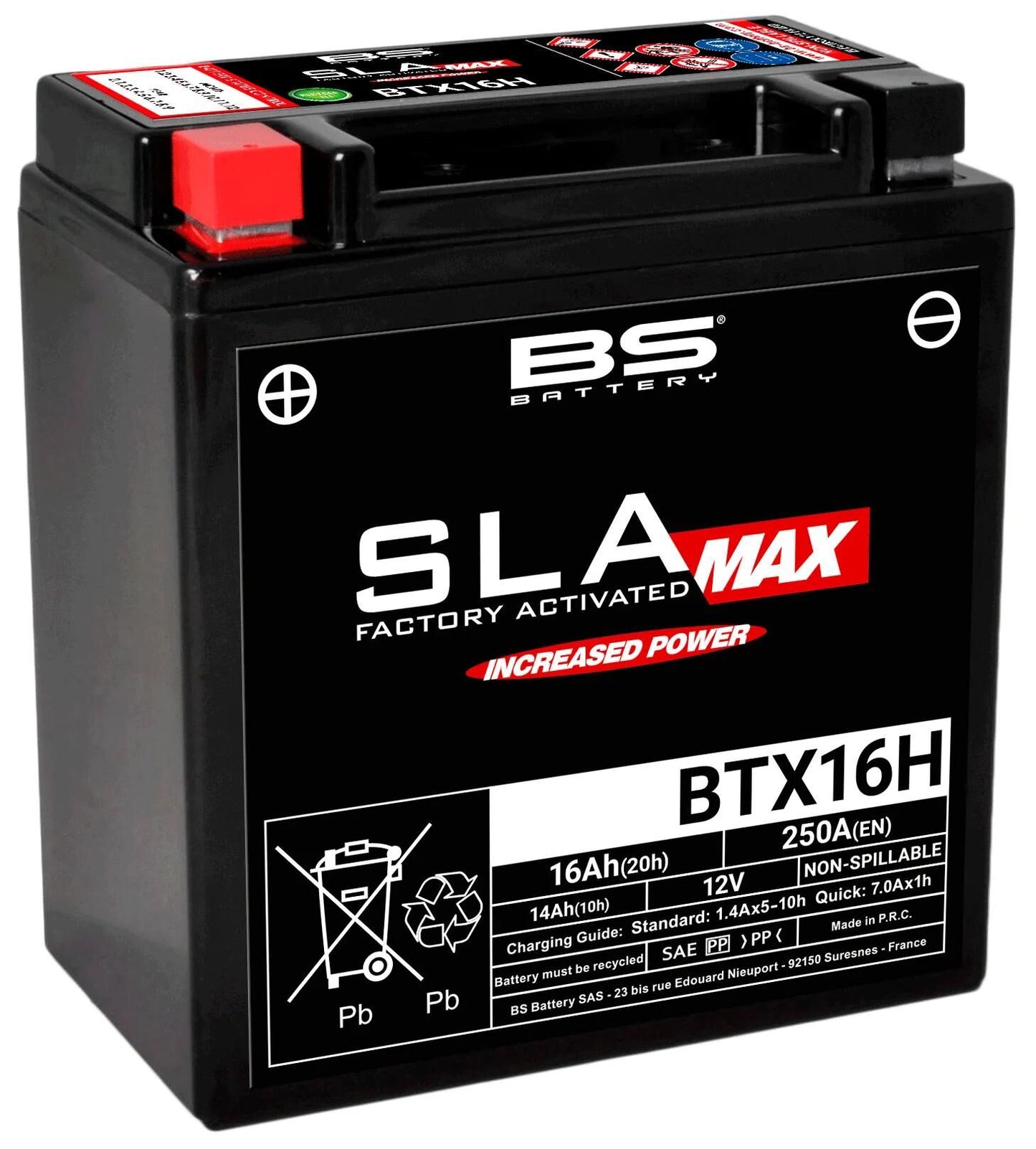 BS-BATTERY batterie bgz16h btx16h battery btx16h bs sla-max