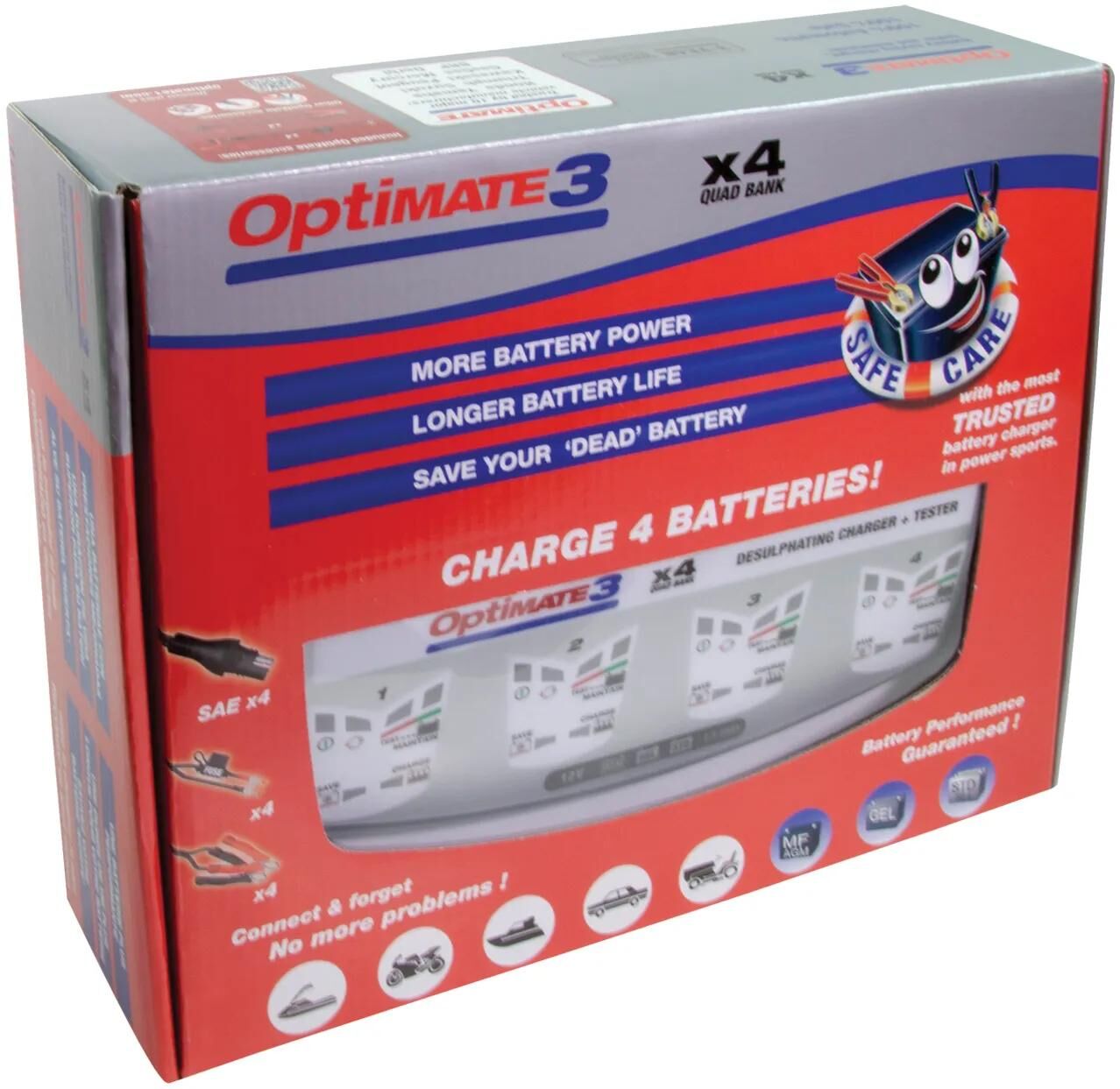 TecMATE batterieladegerät optimate3 optimate 3 charger 4er bank