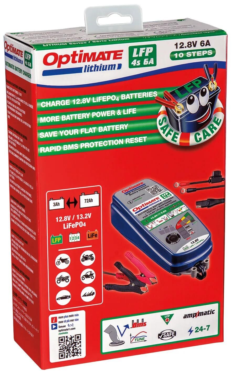 TecMATE batterieladegerät optimate lithium 4s 6a optimate 4s charger lithium 6a