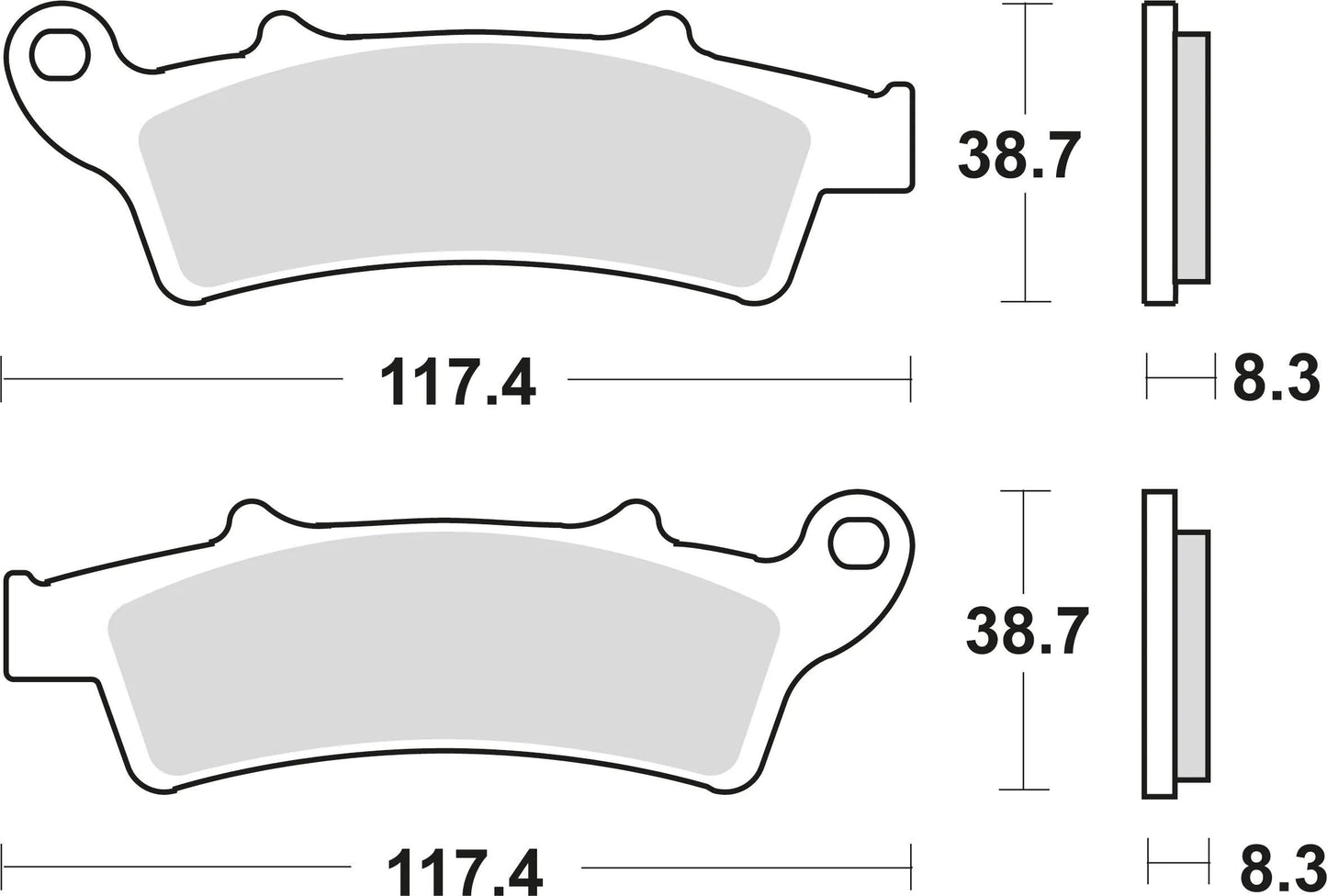 TRW bremsbelag mcb 726 brake pads sinter mcb726srm