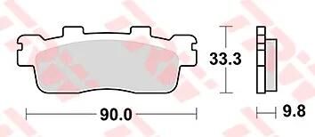 TRW bremsbelag mcb 830 brake pads organ. mcb 830