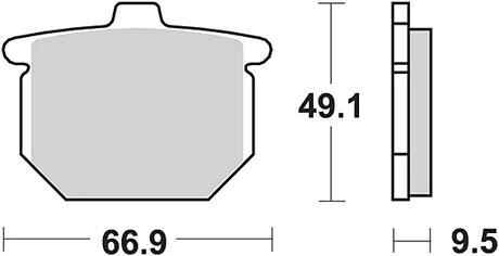 TRW bremsbelag mcb 54 brake pads organ. mcb 54