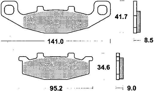 TRW bremsbelag mcb 569 brake pads sinter mcb 569 sv