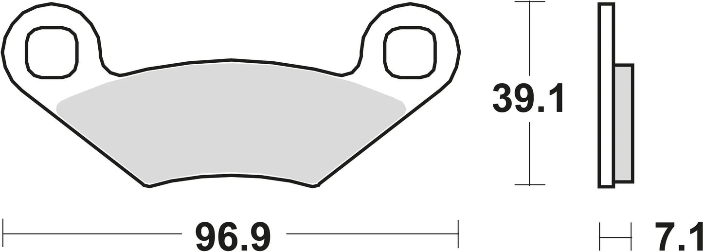 TRW bremsbelag mcb 619 brake pads organ. mcb 619
