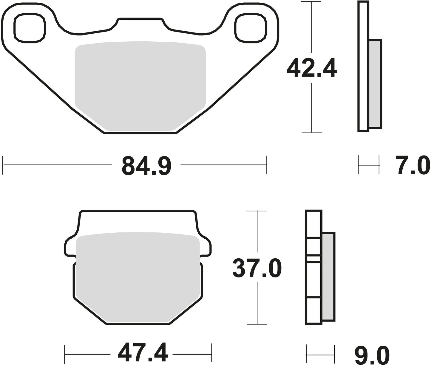 TRW bremsbelag mcb 519 brake pads sinter mcb 519 si