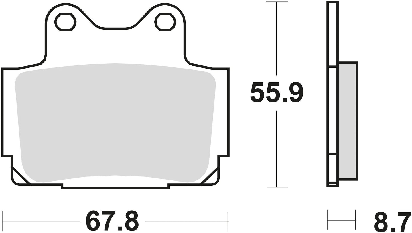 TRW bremsbelag mcb 541 brake pads organ. mcb 541