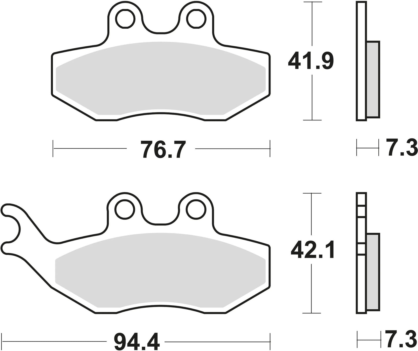 TRW bremsbelag mcb 734 brake pads organ. mcb 734