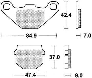 TRW bremsbelag mcb 519 brake pads organ. mcb 519