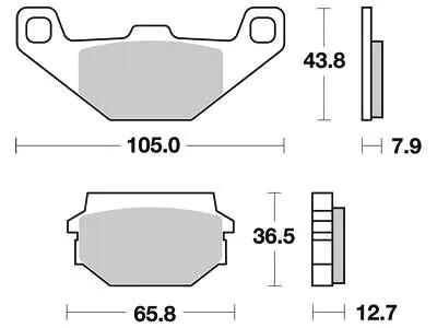 TRW bremsbelag mcb 719 brake pads organ. mcb 719
