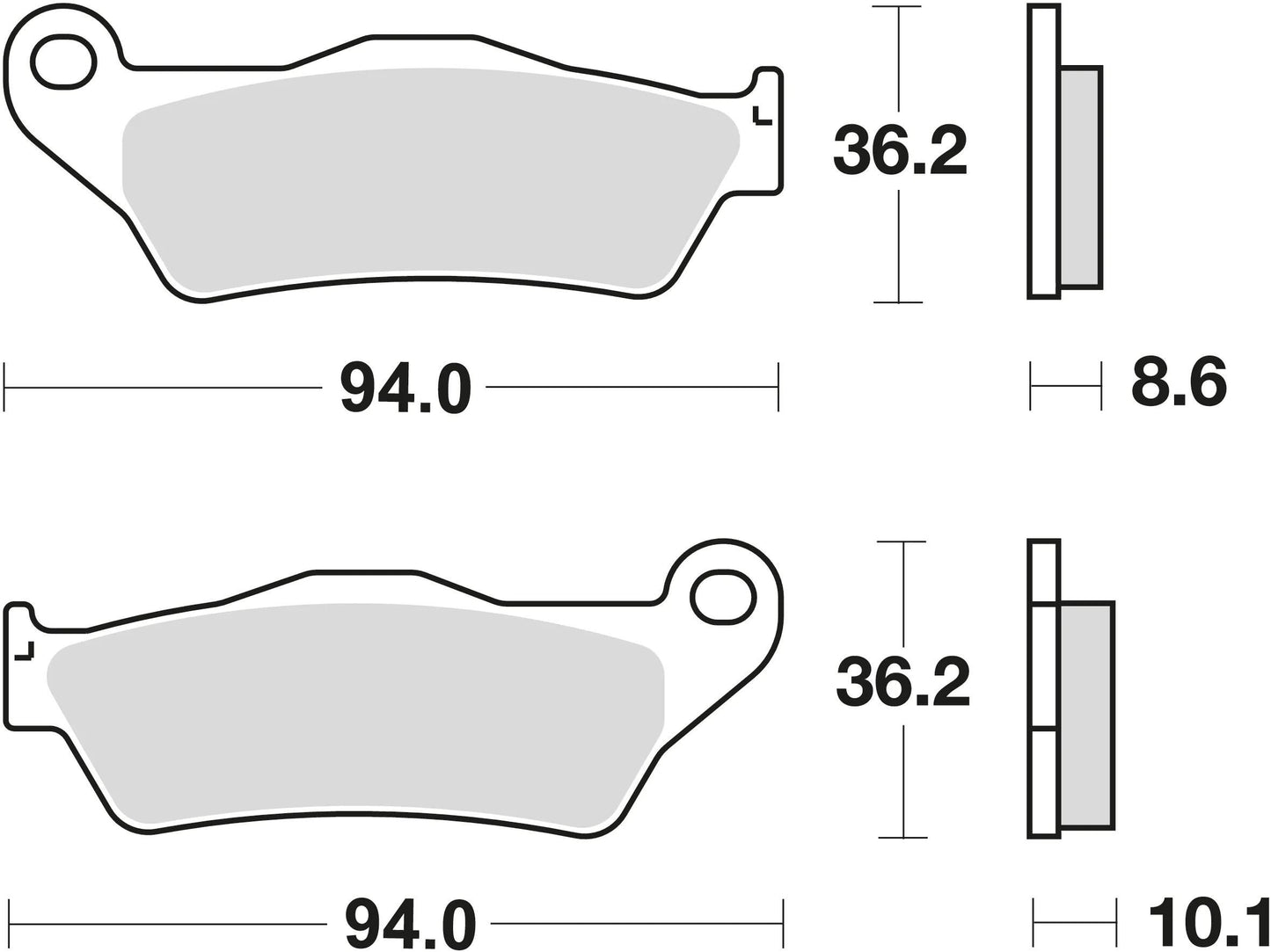 TRW bremsbelag mcb 707 brake pads organ. mcb 707