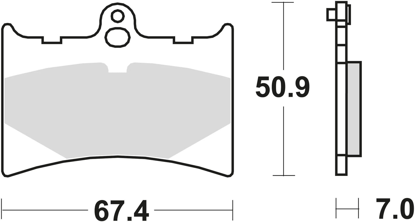 TRW bremsbelag mcb 572 brake pads organ. mcb 572