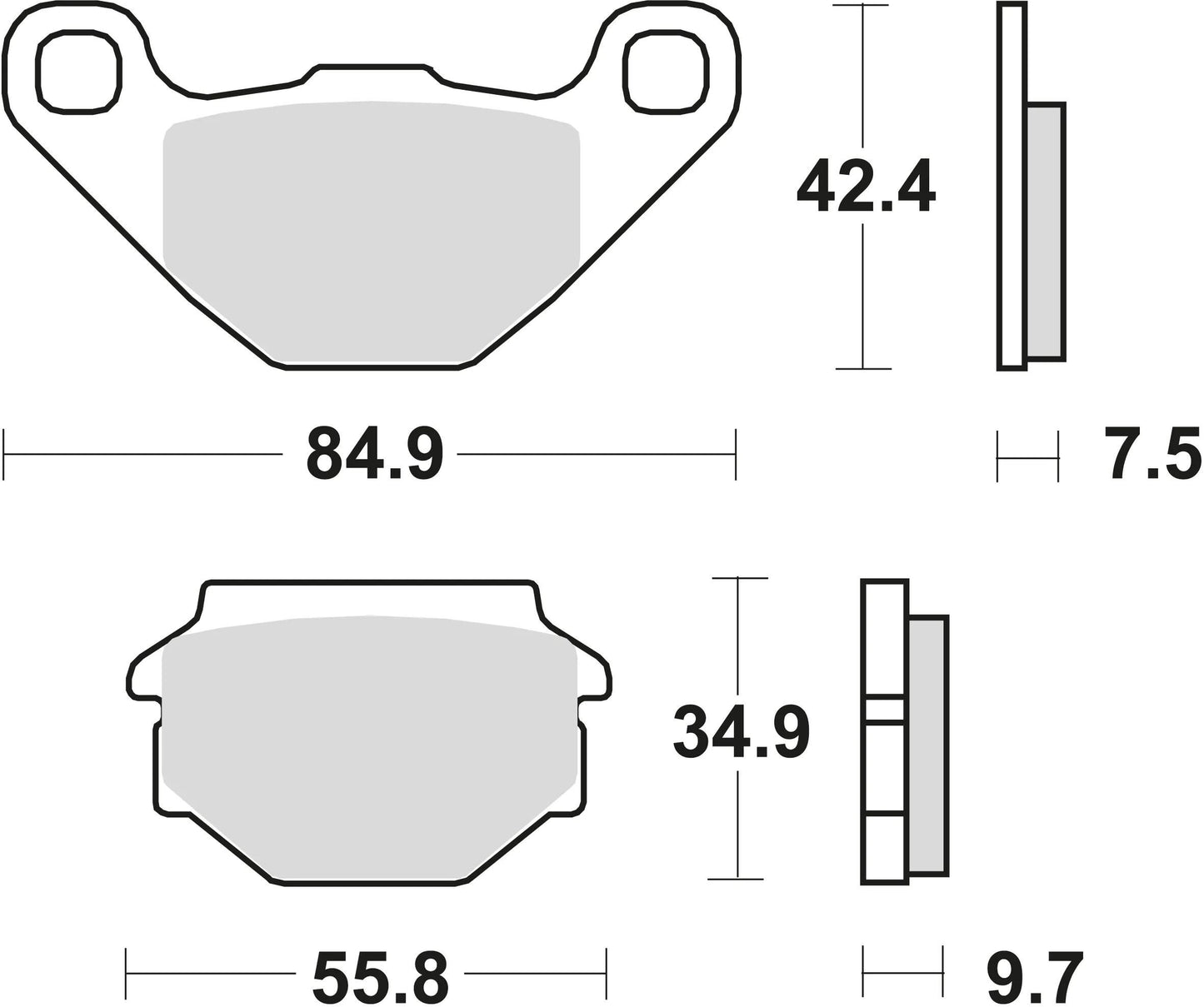 TRW bremsbelag mcb 657 brake pads organ. mcb 657
