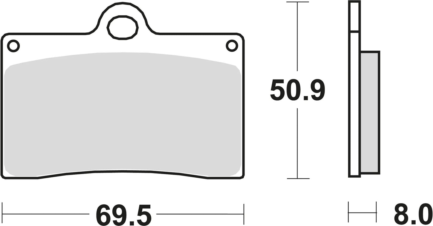 TRW bremsbelag mcb 540 brake pads organ. mcb 540