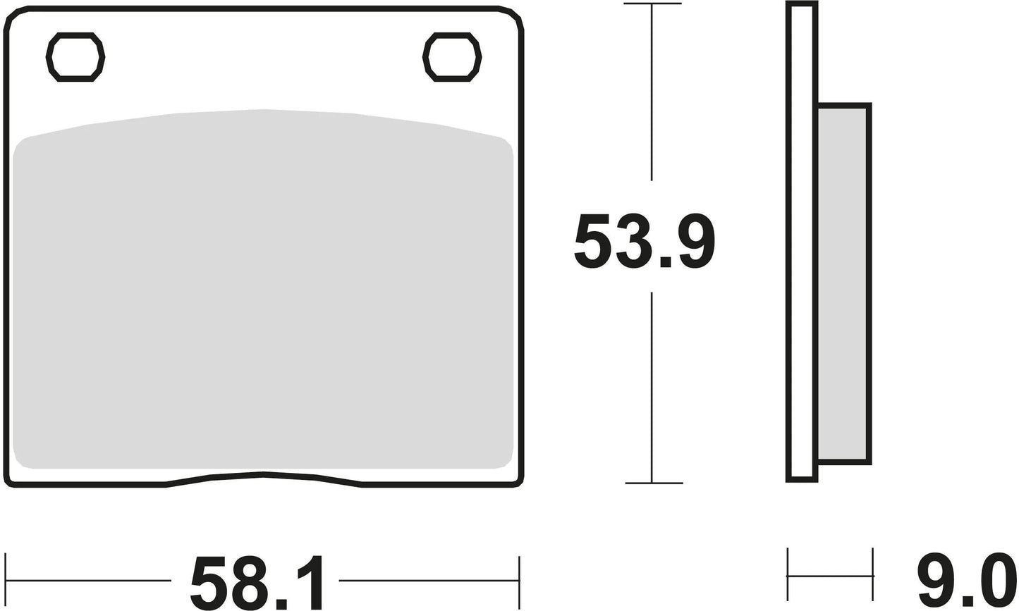 TRW bremsbelag mcb 73 brake pads org.perf. mcb 73