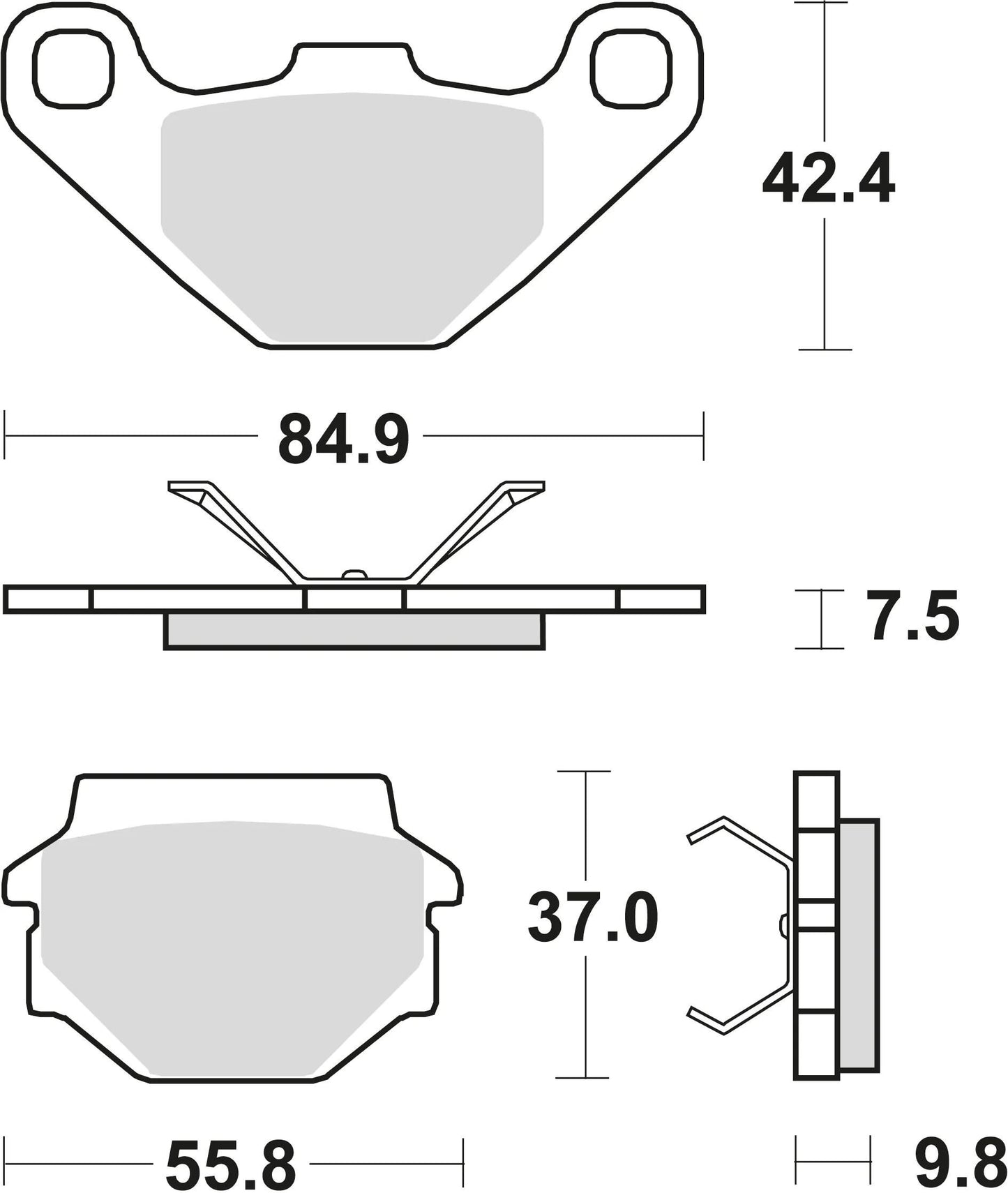 TRW bremsbelag mcb 667 brake pads sinter mcb 667 si