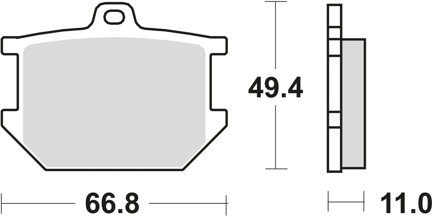 TRW bremsbelag mcb 68 brake pads organ. mcb 68