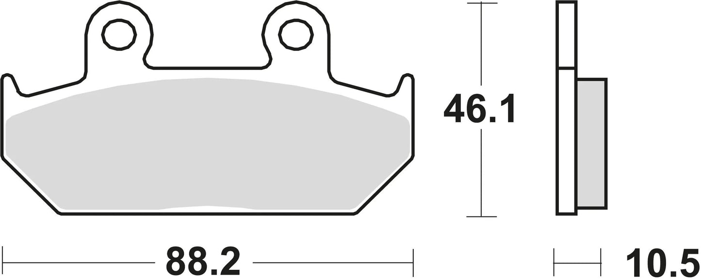 TRW bremsbelag mcb 624 brake pads organ. mcb 624