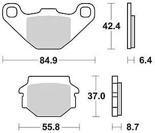 TRW bremsbelag mcb 517 brake pads organ. mcb 517