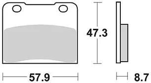 TRW bremsbelag mcb 547 brake pads organ. mcb 547