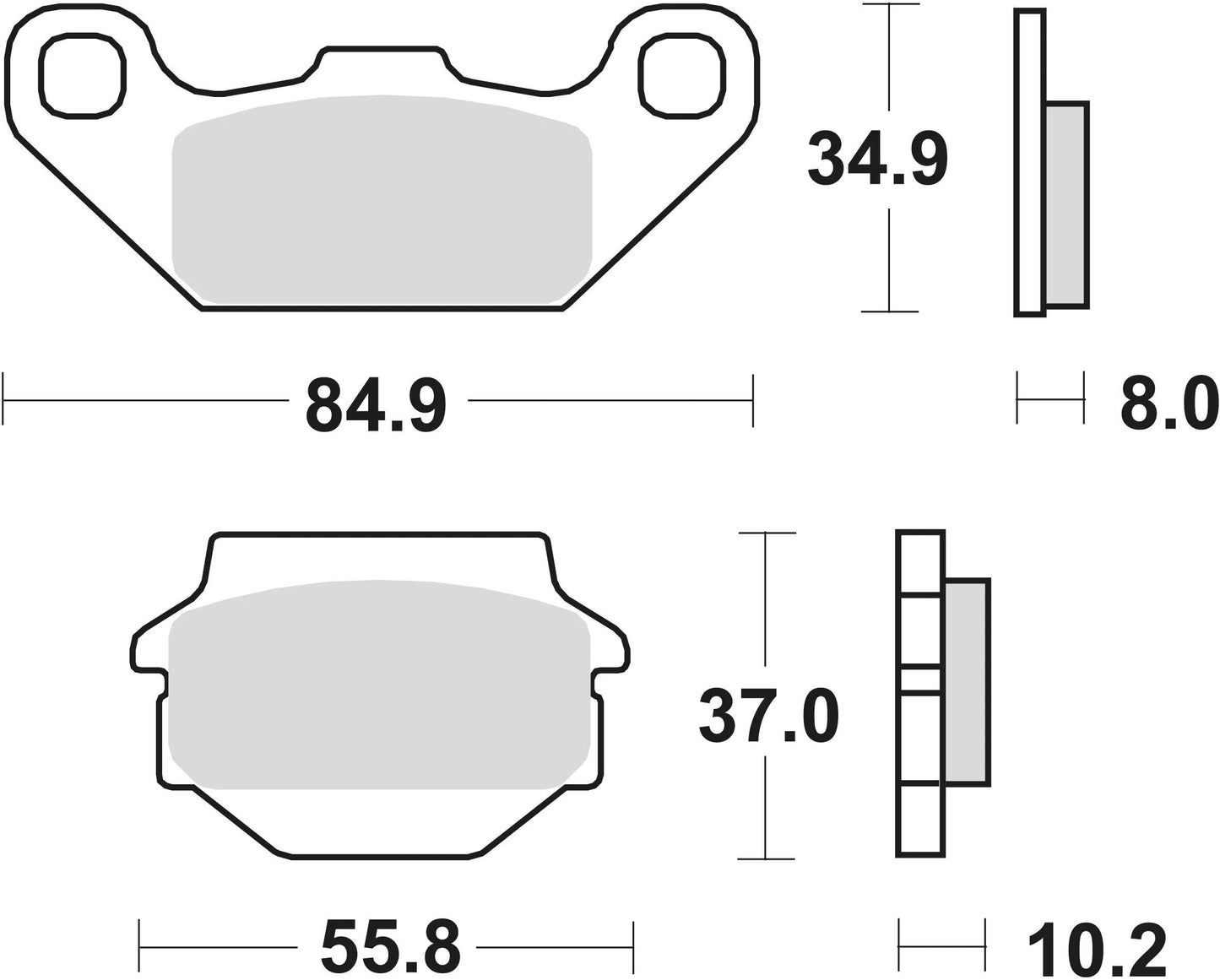 TRW bremsbelag mcb 560 brake pads organ. mcb 560