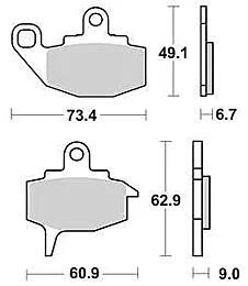 TRW bremsbelag mcb 573 brake pads organ. mcb 573