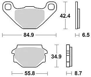 TRW bremsbelag mcb 628 brake pads organ. mcb 628