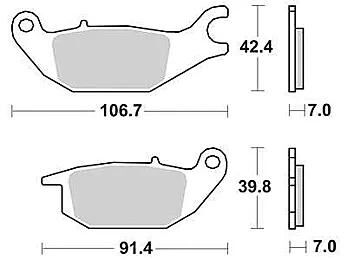 TRW bremsbelag mcb 738 brake pads organ. mcb 738