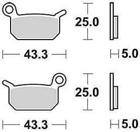 TRW bremsbelag mcb 750 brake pads organ. mcb 750